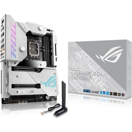[해외]수냉식, WiFi 6E, PCIe 5.0, DDR5, 썬더볼트 4가 포함된 ASUS ROG Maximus Z690 포뮬러 ATX 마더보드 - 인텔 12세대 CPU용