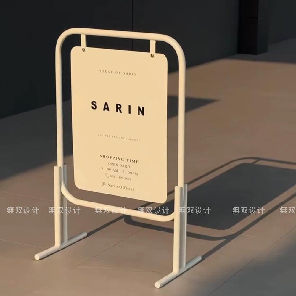 LED 철제 입간판 빈티지 미용실 레트로 감성 세우는 스탠드 거치대 - 상세 이미지 5