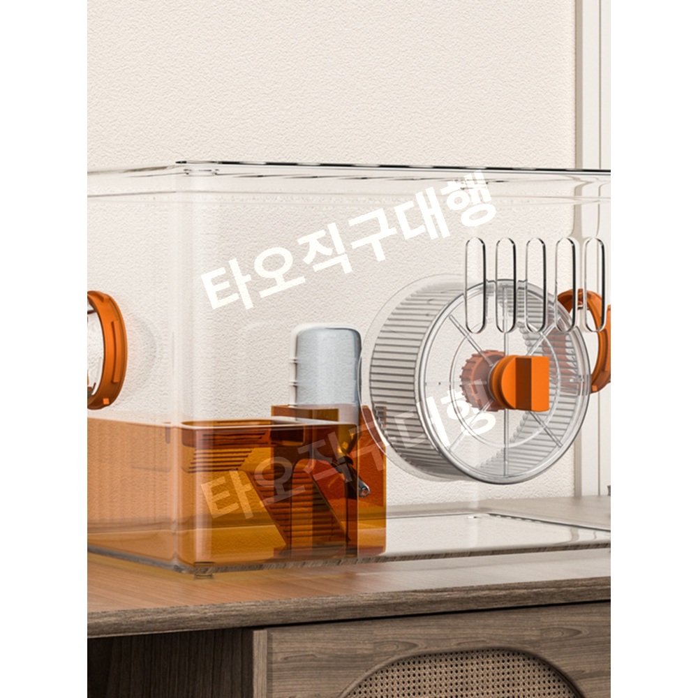 햄스터사육장 키우기 기니피그 케이지 투명 하우스 집 고슴도치 은신처 놀이터 - 상세 이미지 2