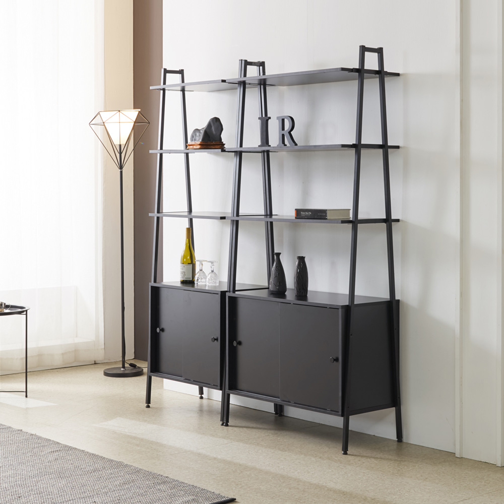 누크 슬라이드 다용도 거실 틈새 슬라이딩 수납선반장 850x385x1820mm, 6단, 화이트 - 상세 이미지 3