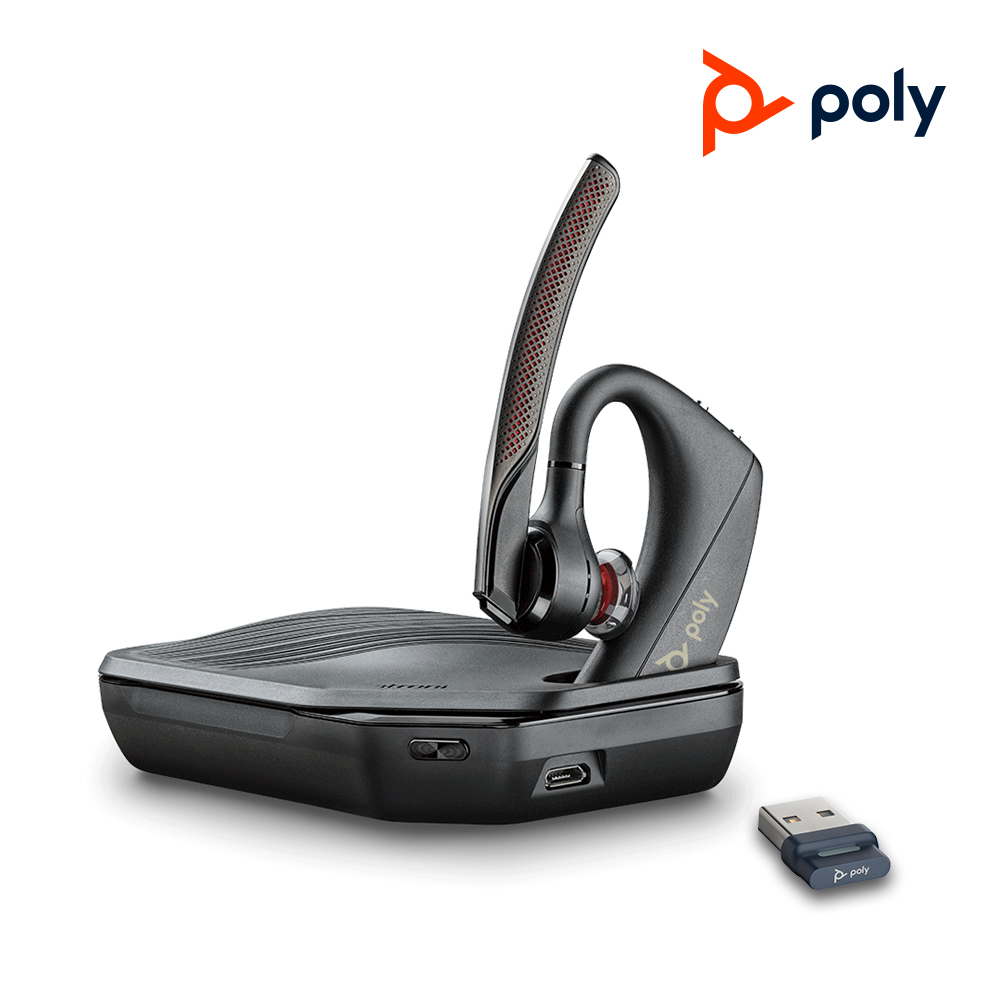 POLY 플랜트로닉스 보이저 5200 UC 충전케이스 동글 패키지 블루투스 통화용 이어폰 - 상세 이미지 3