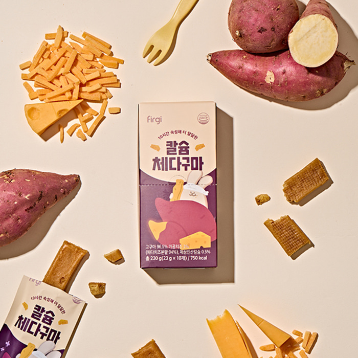 퍼기 꿀고구마 어린이집 아기간식 말랭이 10개입 1박스 칼슘 체다구마, 230g, 1개