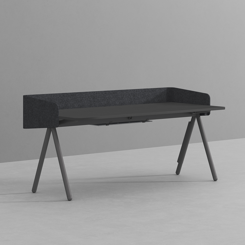 데스커 낮은 칸막이 독서실 책상 (멀티데스크 디바이더형) 1800x800mm, 쿨그레이 - 상품 이미지