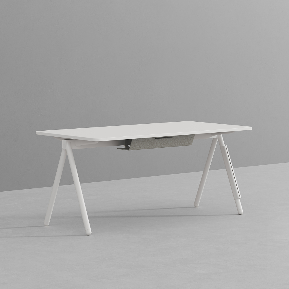 데스커 멀티데스크 1600x800mm, 화이트 - 상품 이미지