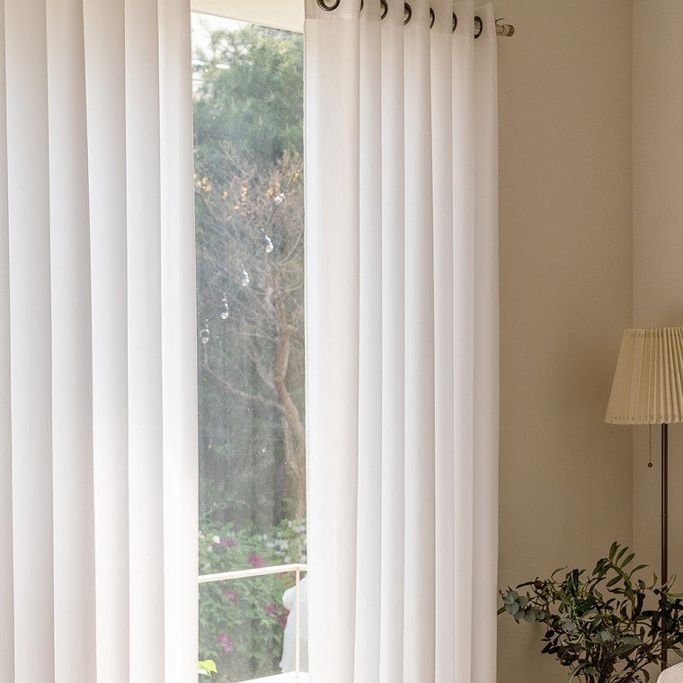 고밀도 쉬폰커튼 아일렛형 핀형 작은창커텐 차광