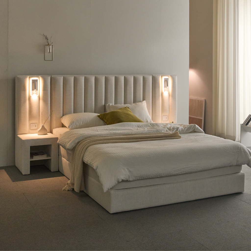 에덴느 에스더 호텔식 침대 프레임 패브릭 호텔 신혼부부 헤드보드+프레임 슈퍼싱글 1100