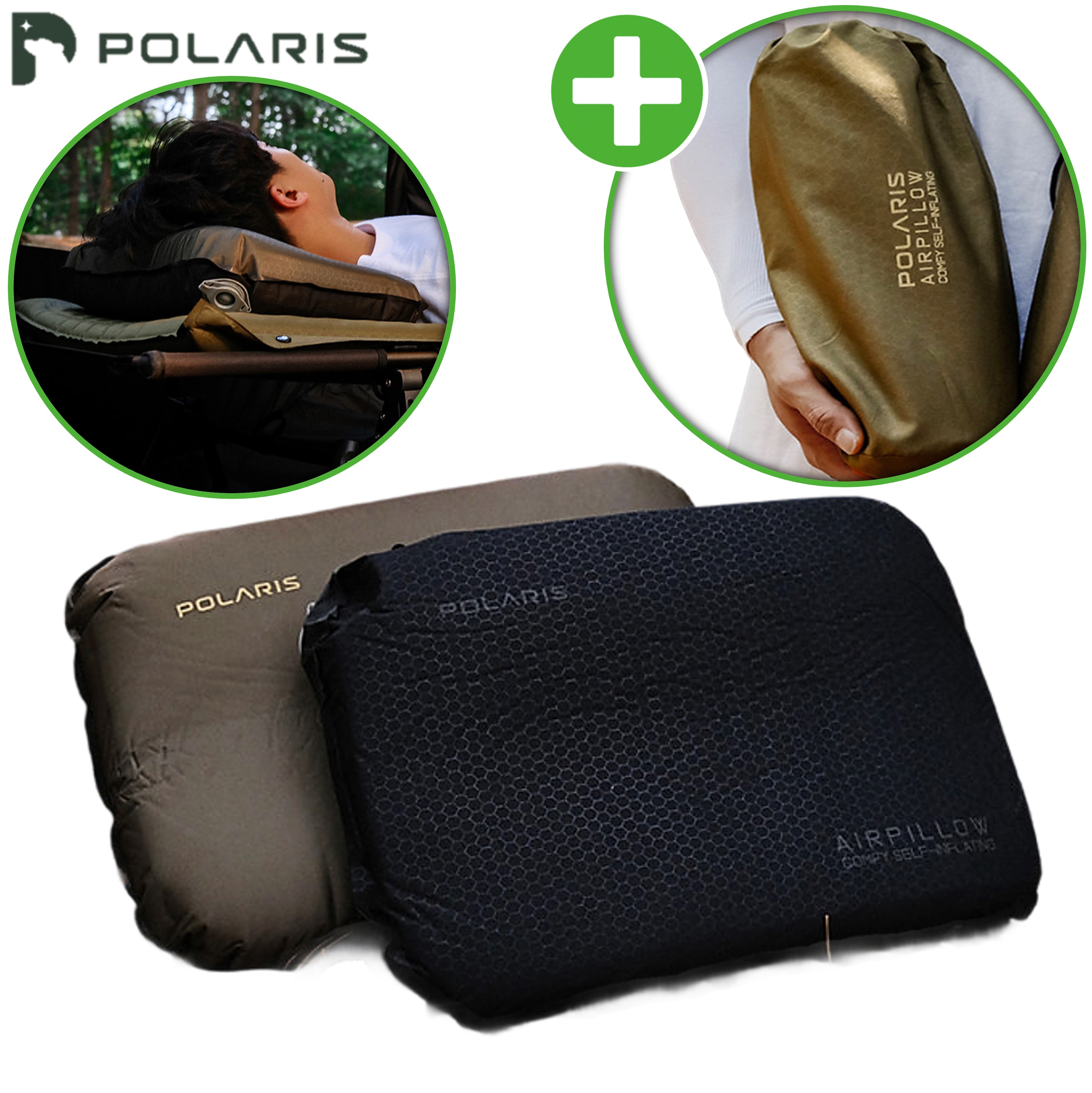 폴라리스 콤피 자충 베개 백패킹 캠핑 에어 필로우 휴대용