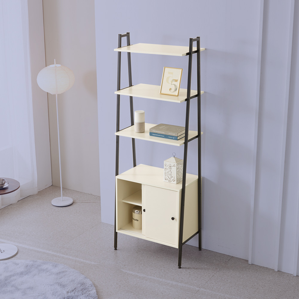 누크 슬라이드 다용도 거실 틈새 슬라이딩 수납선반장 650x385x1820mm, 6단, 블랙 - 상세 이미지 5