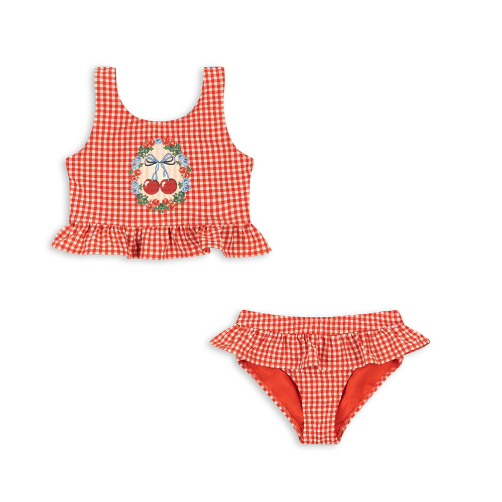 콩제슬래드 키즈 체리 솔린 비키니 KS102495 FIERY RED - 상품 이미지