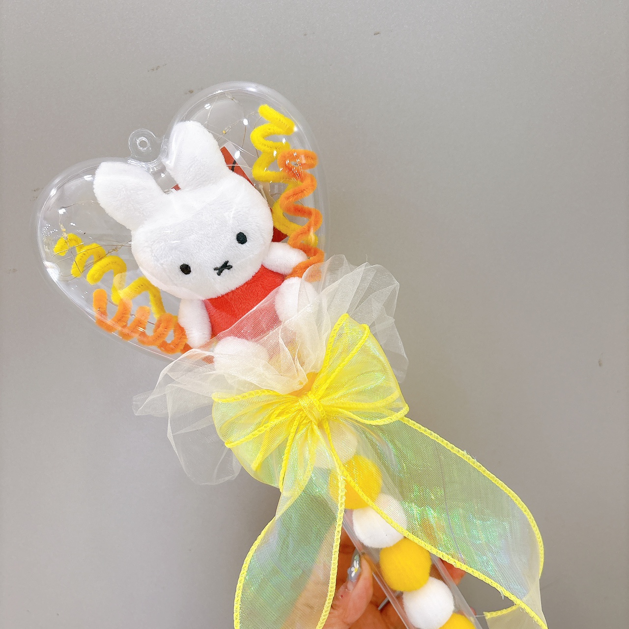 miffy 미피 하트봉 토끼 연주회 LED 응원봉 인형꽃다발 졸업식 레터링포함 - 상세 이미지 5