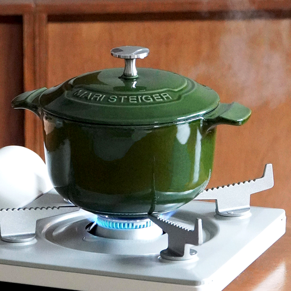 MARISTEIGER 25년 최신 글램팟 16cm 포레스트그린 인덕션 무쇠 주물 솥밥 냄비