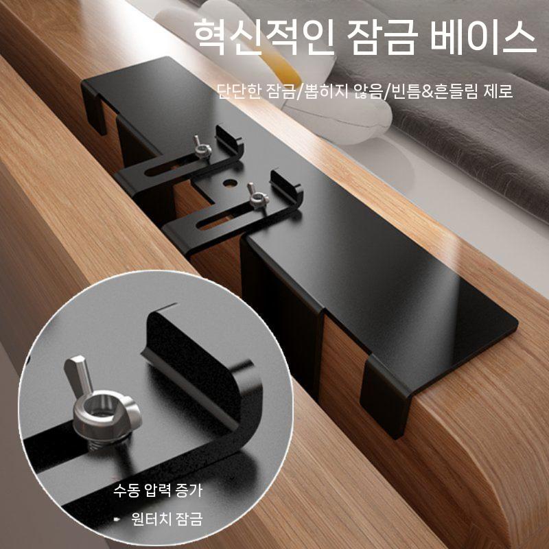 프로젝터 벽걸이 거치대 무타공 침대/소파 설치 타공 없이 설치하는 벽밀착형 스탠드 표준베이스 클로디스크(소파형) 블랙 - 상세 이미지 2