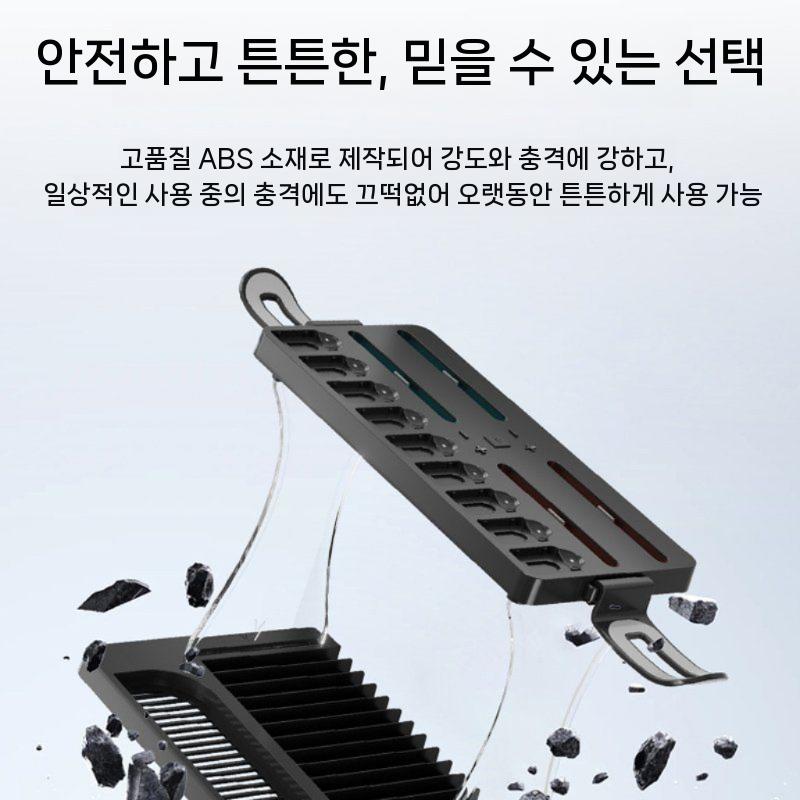 닌텐도 스위치2 멀티 수납 거치대 충전 정리 스탠드 블랙/오렌지 (Switch2/OLED 호환) - 상세 이미지 5