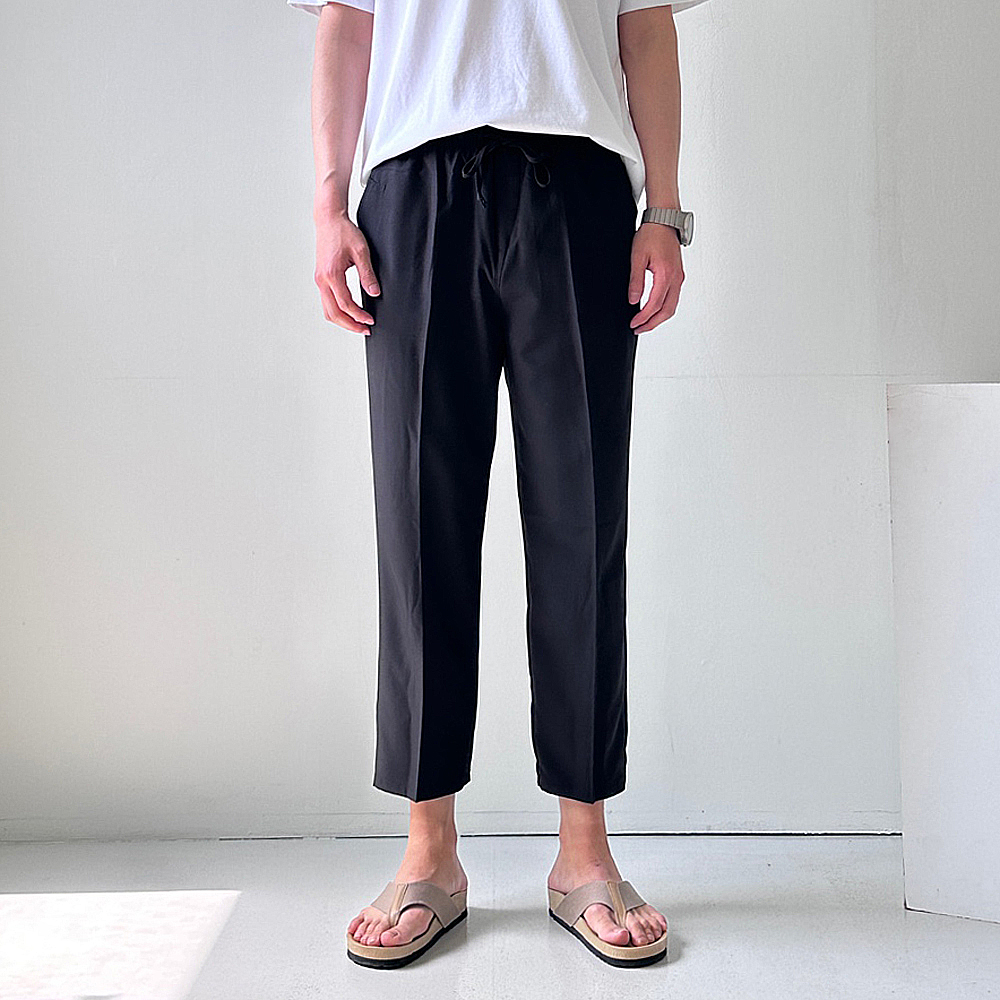 남자 여름바지 9부 밴딩 아이스 팬츠 남자 냉장고바지 - 상세 이미지 2