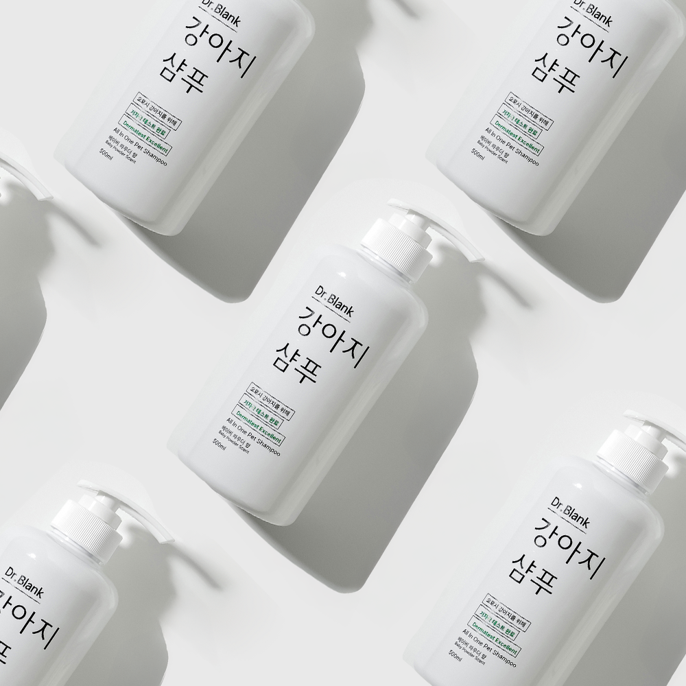 닥터블랭크 저자극 올인원 강아지 샴푸 베이비파우더향 새끼강아지 보습 목욕