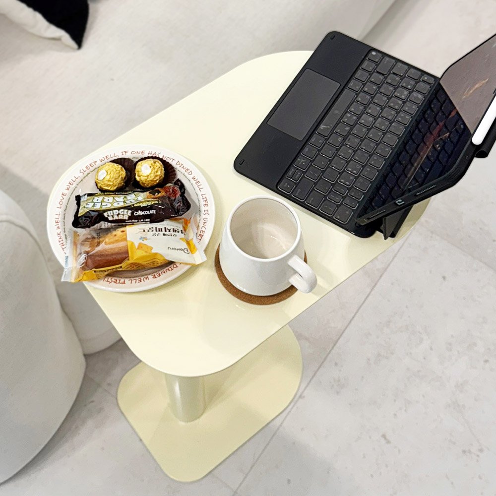 에코프랜 철제 사이드테이블 쇼파 침대 옆 틈새 미니 협탁 노트북 거실 간이 테이블