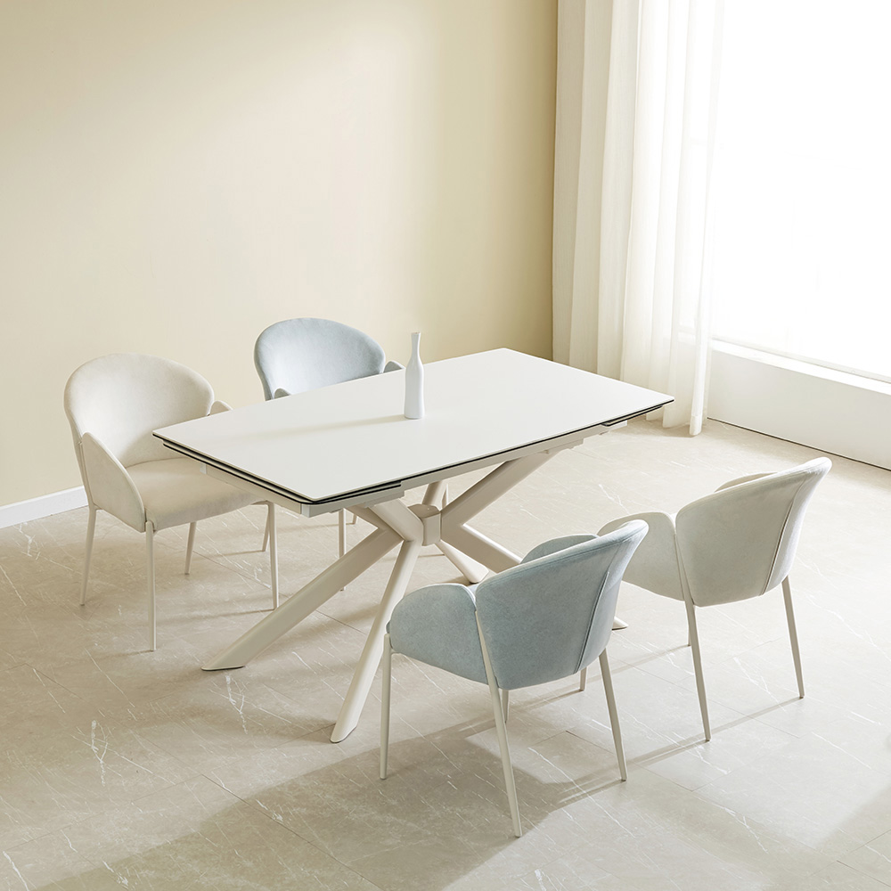 스코나 나한트 반자동 확장형 무소음 포세린 세라믹 2000 6인 식탁세트1(의자6개)