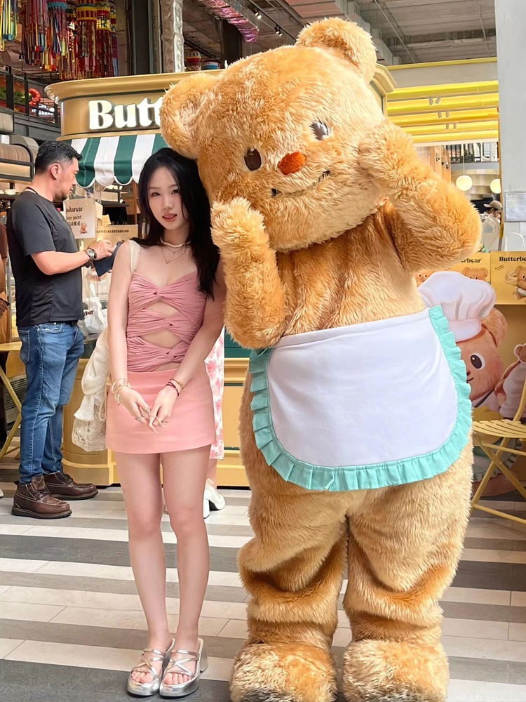 대형 곰돌이 인형탈 개업 공연 곰인형 할로윈 알바 머리 - 상세 이미지 3