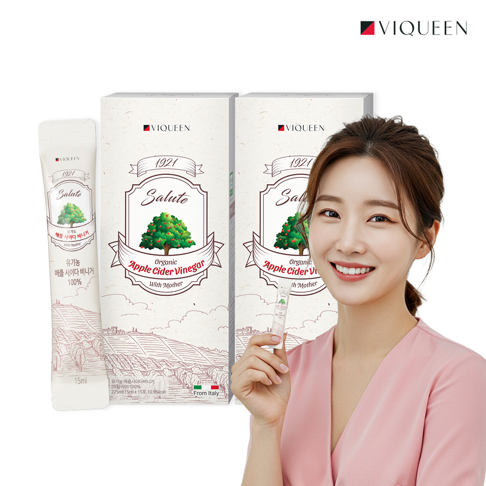 바이퀸 1921살루트 유기농 애플사이다비니거 사과초모식초 애사비 스틱 15포 1+1