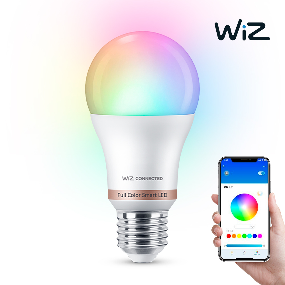 위즈 앰비언스 LED 스마트전구 Matter 지원 E26소켓 LED 조명 8.5W, 컬러, 1개