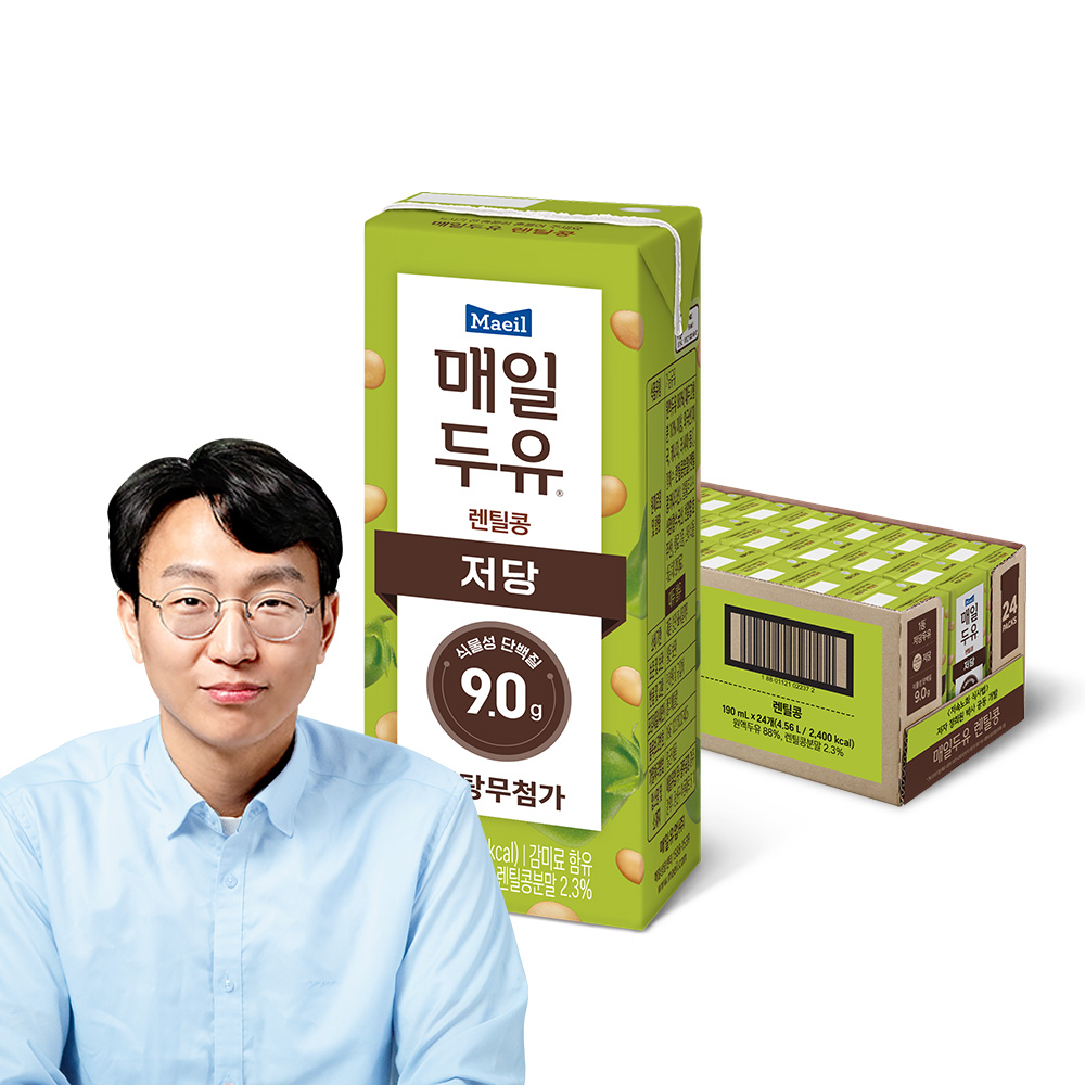 매일두유 렌틸콩 저당두유 190ml 24팩 [+피크닉 에이드 복숭아 230ml 3팩 증정] [포토리뷰 1,000원] - 상세 이미지 2