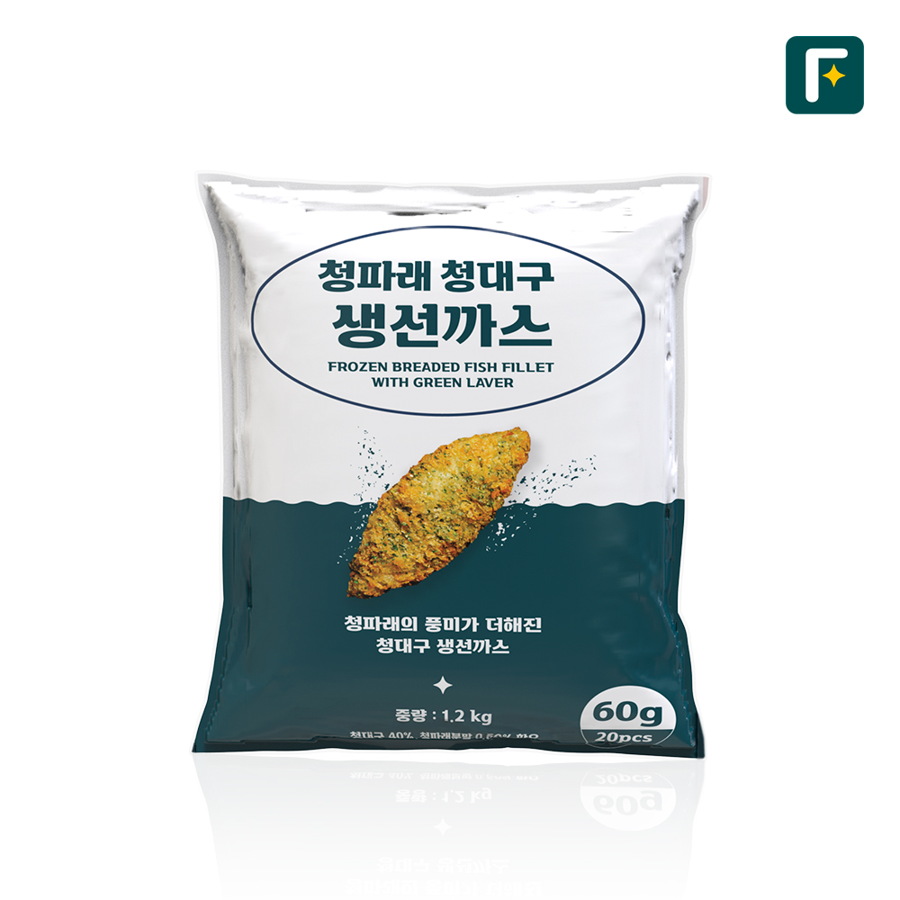 펀쿡 청파래 청대구 순살 생선까스 1.2kg (60g X 20미) 흰살생선 생선 튀김