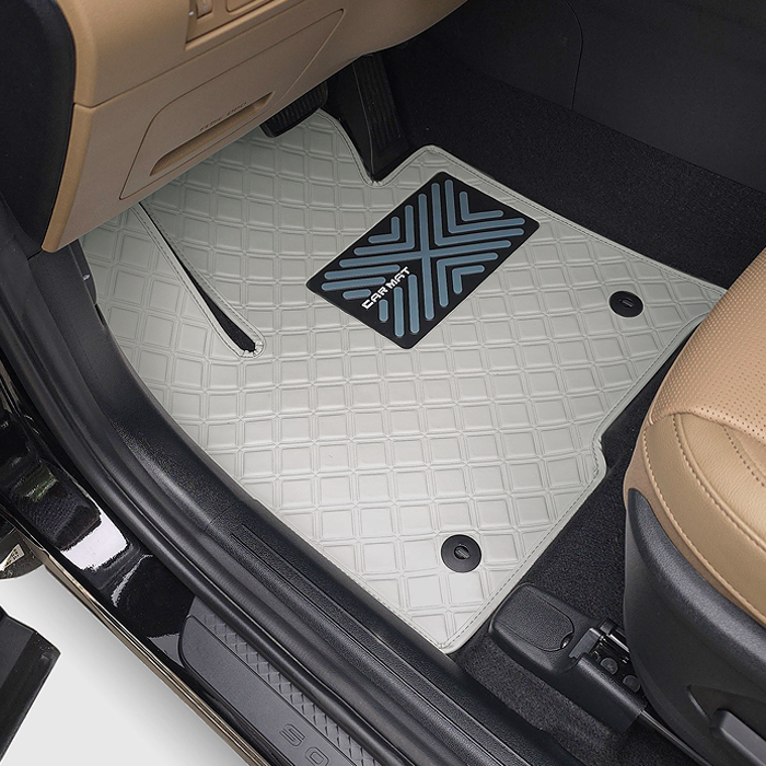 카프트 스퀘어 가죽 자동차 바닥 카 매트 발 전차종 1열