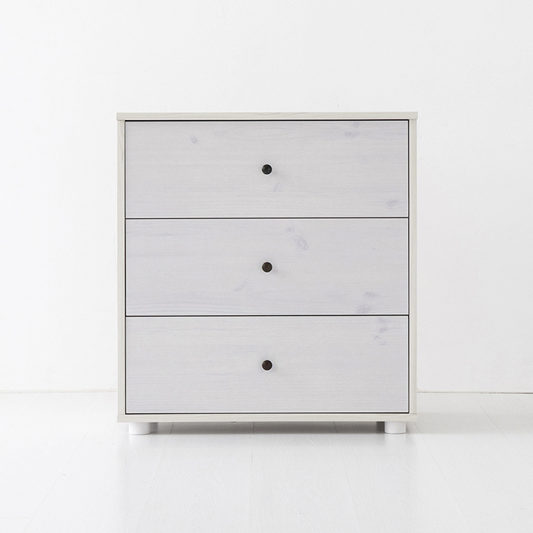 밀캄 서랍장 CHM7570 700x400x750mm, 3단, 화이트파인베니어 9726.0725 - 메인 이미지