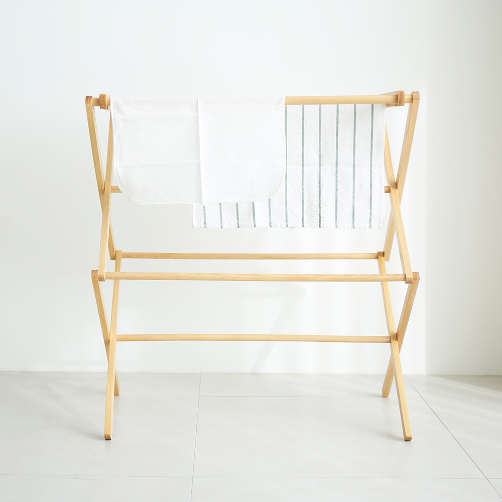 빨래건조대 원목 접이식 실내용 이불 수건 다용도 건조대