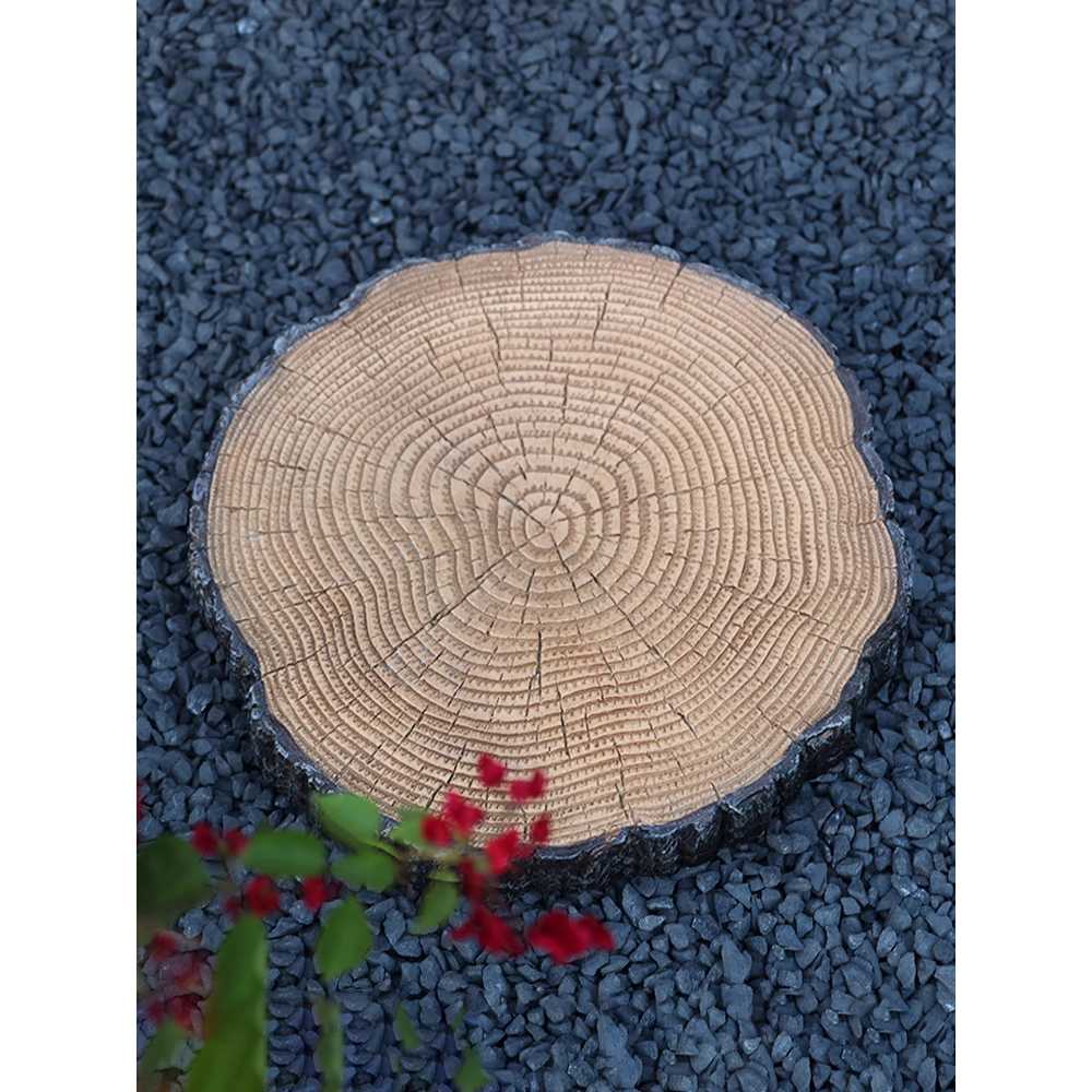 원목 느낌 디딤석 조경용 마당 장식 정원 포인트 A형 35x35cm - 상세 이미지 4