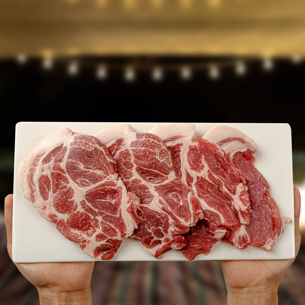 [국내산] 한돈 꼬들 목살 돼지고기 캠핑 수육 바비큐 캠핑용 냉장, 300g, 2개