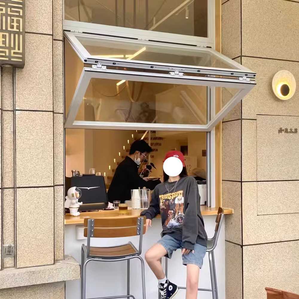 폴딩 창문 세로 샷시 채광창 상가 창호 슬라이딩 점포 - 상품 이미지