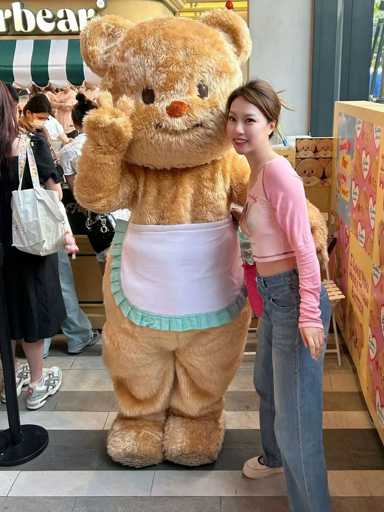 대형 곰돌이 인형탈 개업 공연 곰인형 할로윈 알바 머리 - 상세 이미지 2