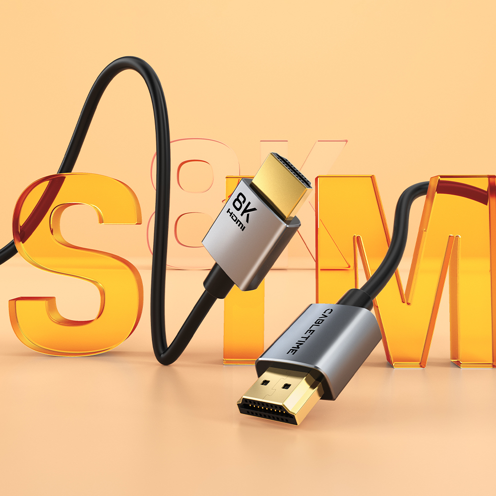 케이블타임 8K 60Hz 울트라슬림 HDMI V2.1 케이블 CH14 2m, 1개 - 상세 이미지 2