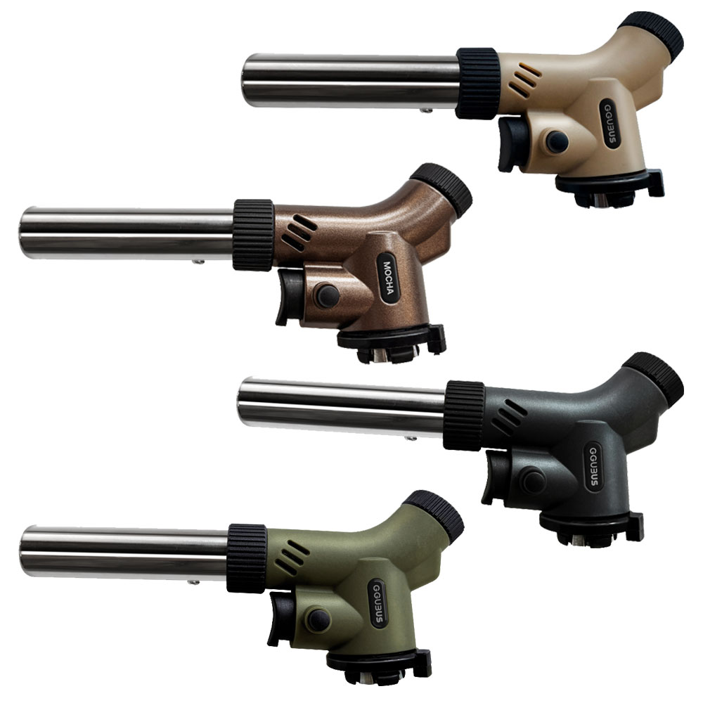 꾸버스 캠핑 요리용 가스 토치 액화방지 원터치 자동점화 휴대용 가정용 안전잠금