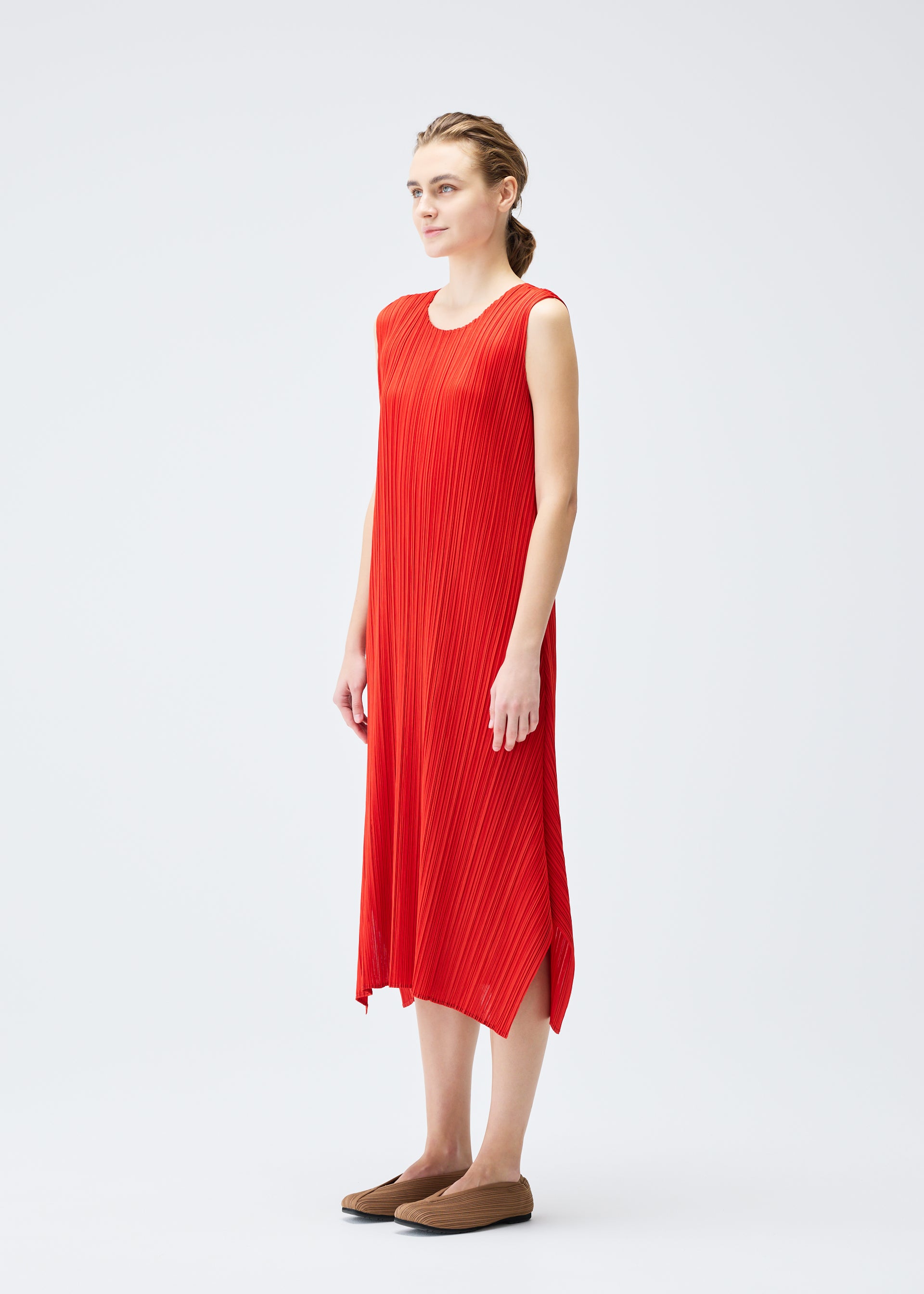 [국내] 플리츠플리즈 원피스 MONTHLY COLORS JULY 7월 신상 JH116 브라이트 레드 3사이즈 재고보유 - 상세 이미지 3