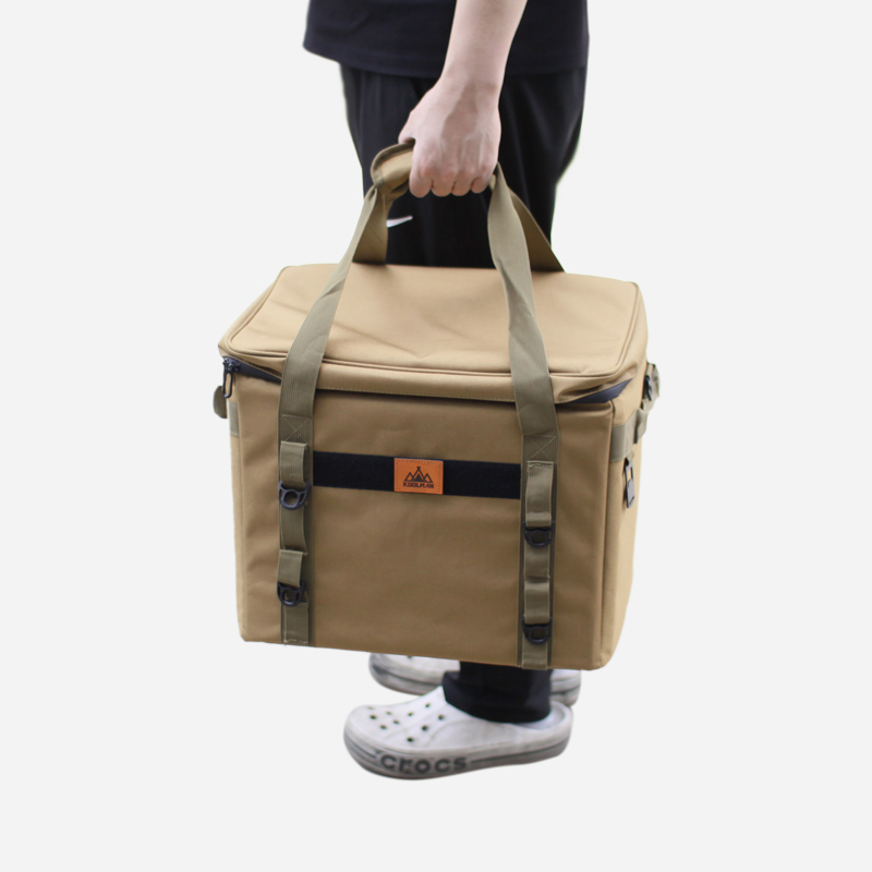 KOOLMAN 쿨맨 캠핑 보냉가방 아이스쿨러백 대용량 40L, 골든브라운