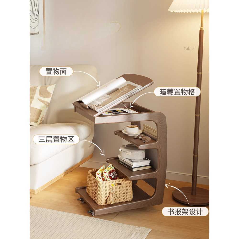 사이드 테이블 각도 높이 조절 독서 보조 다용도 책상 40CM-월넛 - 상세 이미지 5
