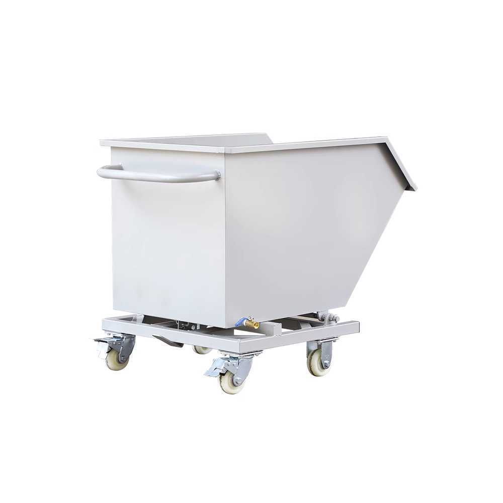 산업용 철제 폐기물 운반 카트 칩버켓 절삭칩 이동용 1000x600x870mm 블루 - 상품 이미지