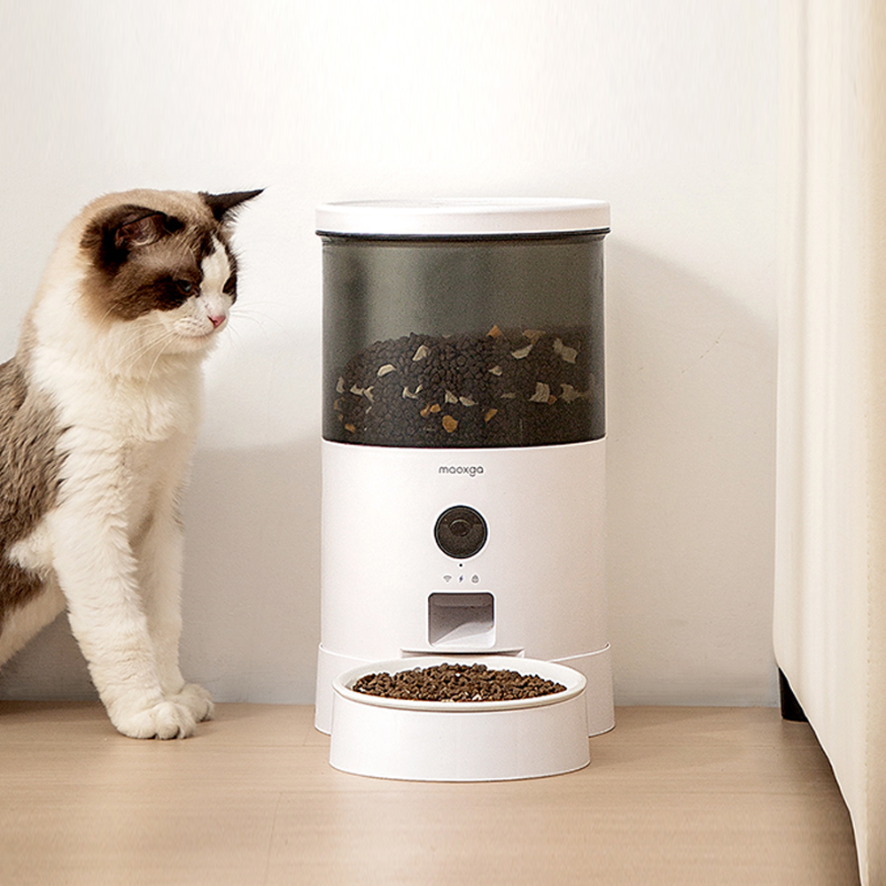 묘향가 진공 강아지 고양이 자동급식기 사료 스마트 앱연동 1구