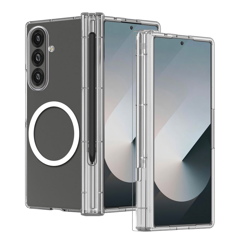 맥세이프 힌지보호 S펜 수납 케이스 투명, 갤럭시Z 폴드7