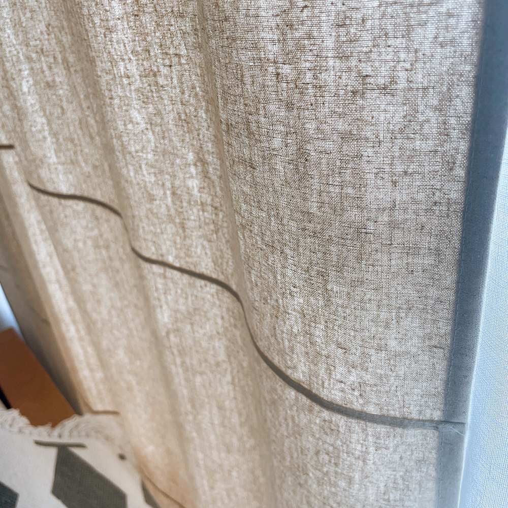 린넨 오리엔탈 패널 모던 커튼 맞춤제작 빛차단 암막효과 냉방유지