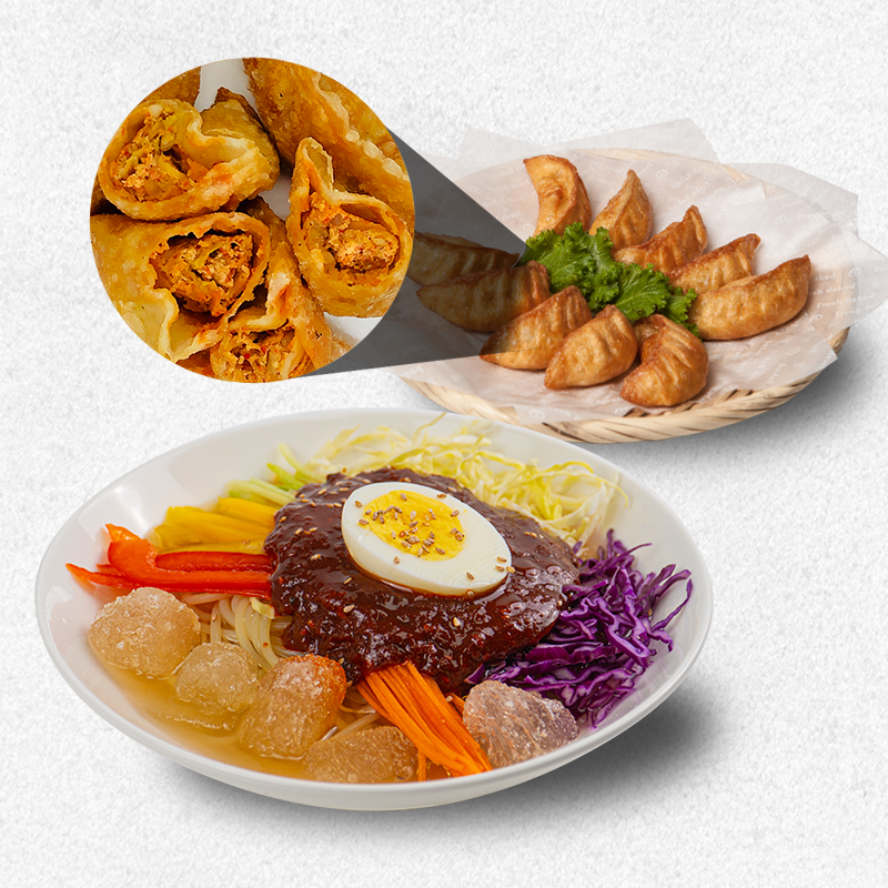 보영만두 냉쫄면 4인분+군만두1kg(고기/김치) 세트 이미지 2