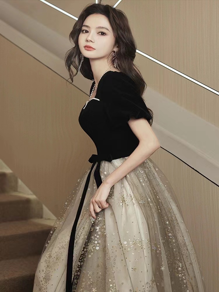 연주회드레스 2부 스팽글 웨딩 이브닝 촬영 파티드레스 - 상품 이미지