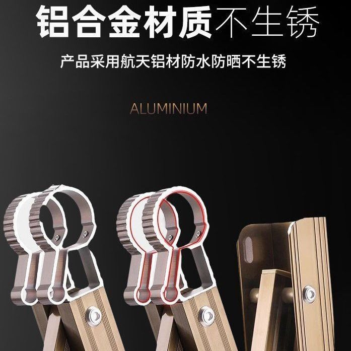 아파트 베란다 빨래건조대 접이식 공간활용 벽걸이 행거 2단 / 샴페인골드 150cm - 상세 이미지 4