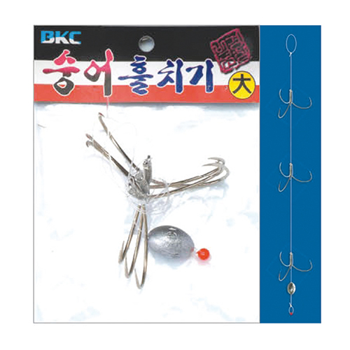 백경 숭어 훌치기 3조 중사이즈 BK-854 조립카드 바다 낚시 바늘 - 메인 이미지