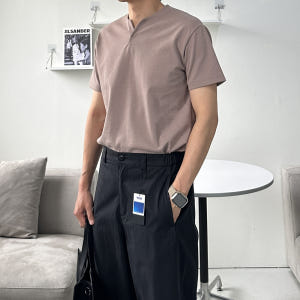 남자 반팔티 머슬핏 반팔 분또 브이넥 흰색 쿨 티셔츠 착용 후기 | 사이즈/핏 총정리 - 상품 이미지 4