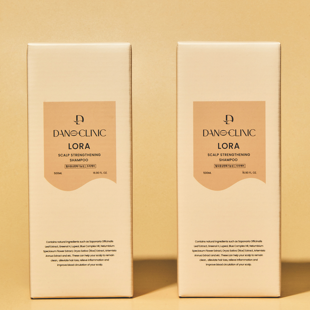 1+1 다노클리닉 로라 두피강화 샴푸 탈모완화 약산성 저자극 아로마틱, 500ml, 2개