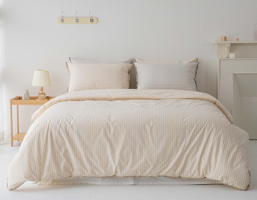 송화침장 크리미 먼지 없는 고밀도면100 진드기방지 순면 차렵이불