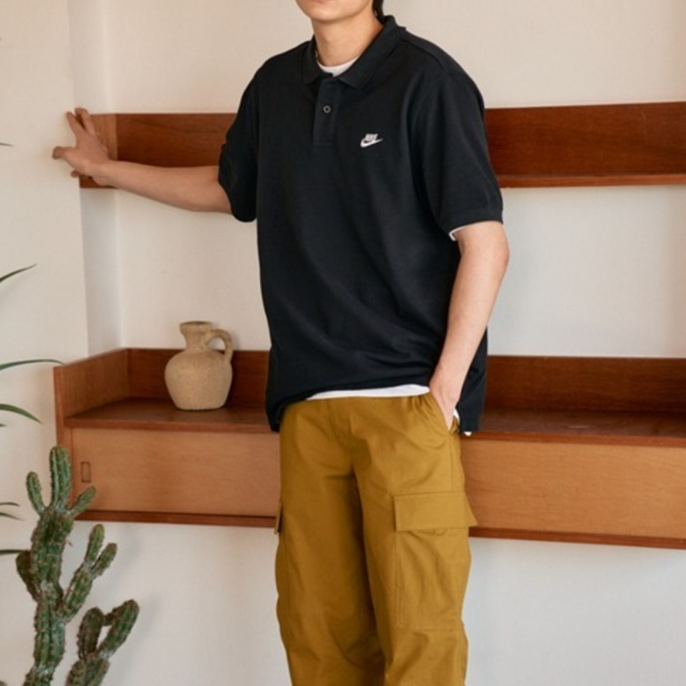 나이키 카라티 반팔 폴로 티셔츠 드라이핏 화이트 블랙 - 상세 이미지 2